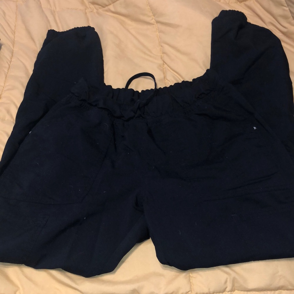 Black jogger scrub pants